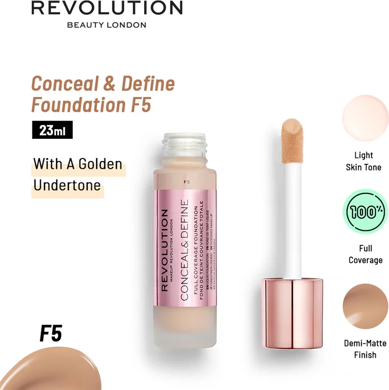 Revolution Conceal &amp; Define Foundation F5