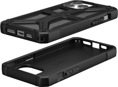Mbështjellës UAG Monarch për iPhone 15 Pro Max, karbon i zi