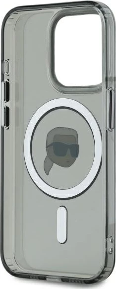 Mbështjellës Karl Lagerfeld KLHMP15XHLSKIK për iPhone 15 Pro Max 6.7", i zi, MagSafe