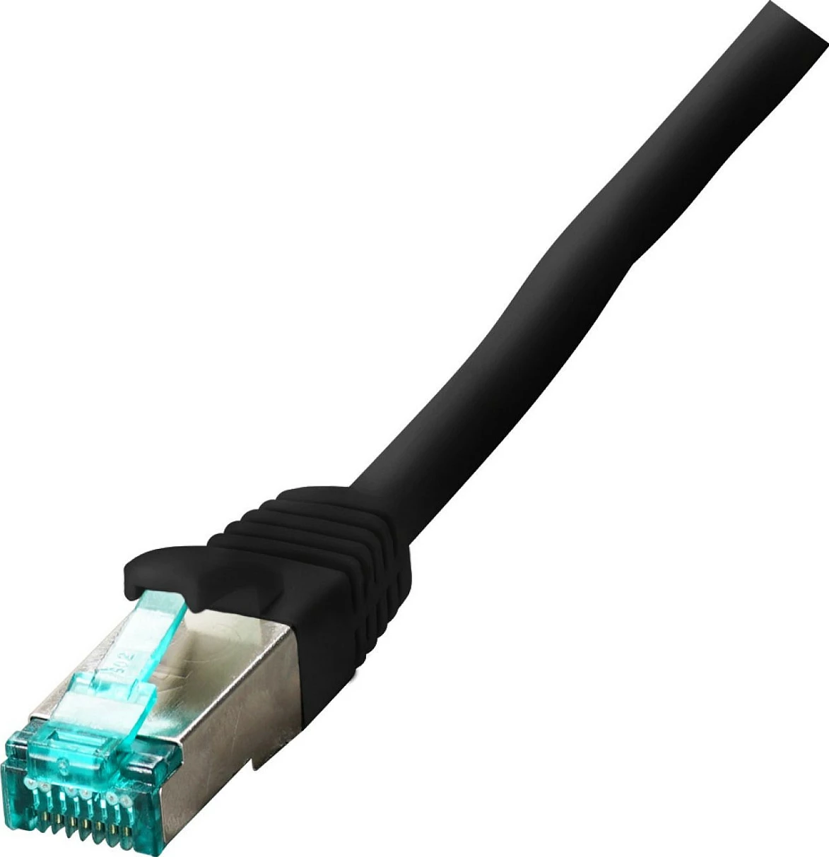 Kabllo rrjeti EFB Elektronik RJ45 Cat6A S/FTP 0.25m, LSZH, 90° e kënduar, e zezë