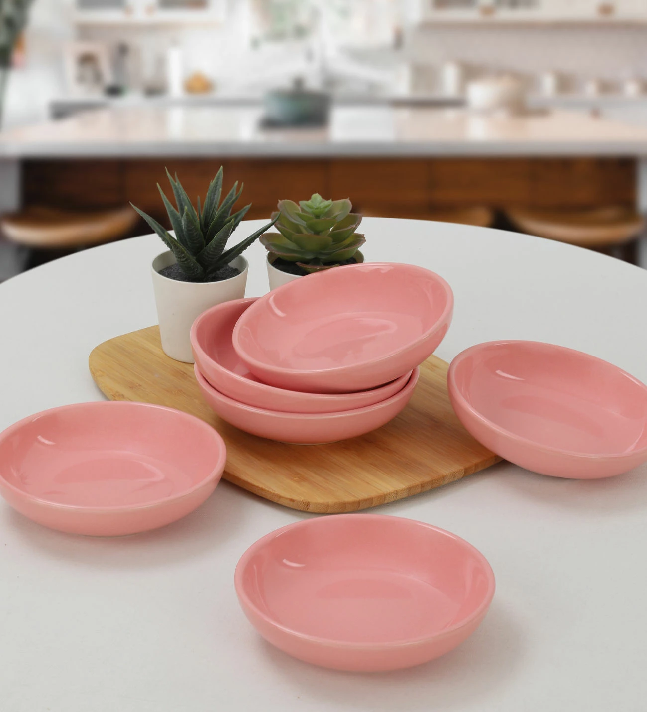 Set tasash për salcë, qeramike, rozë, Hermia Concept, 6 copë, ST489006F550A000000MAYD100