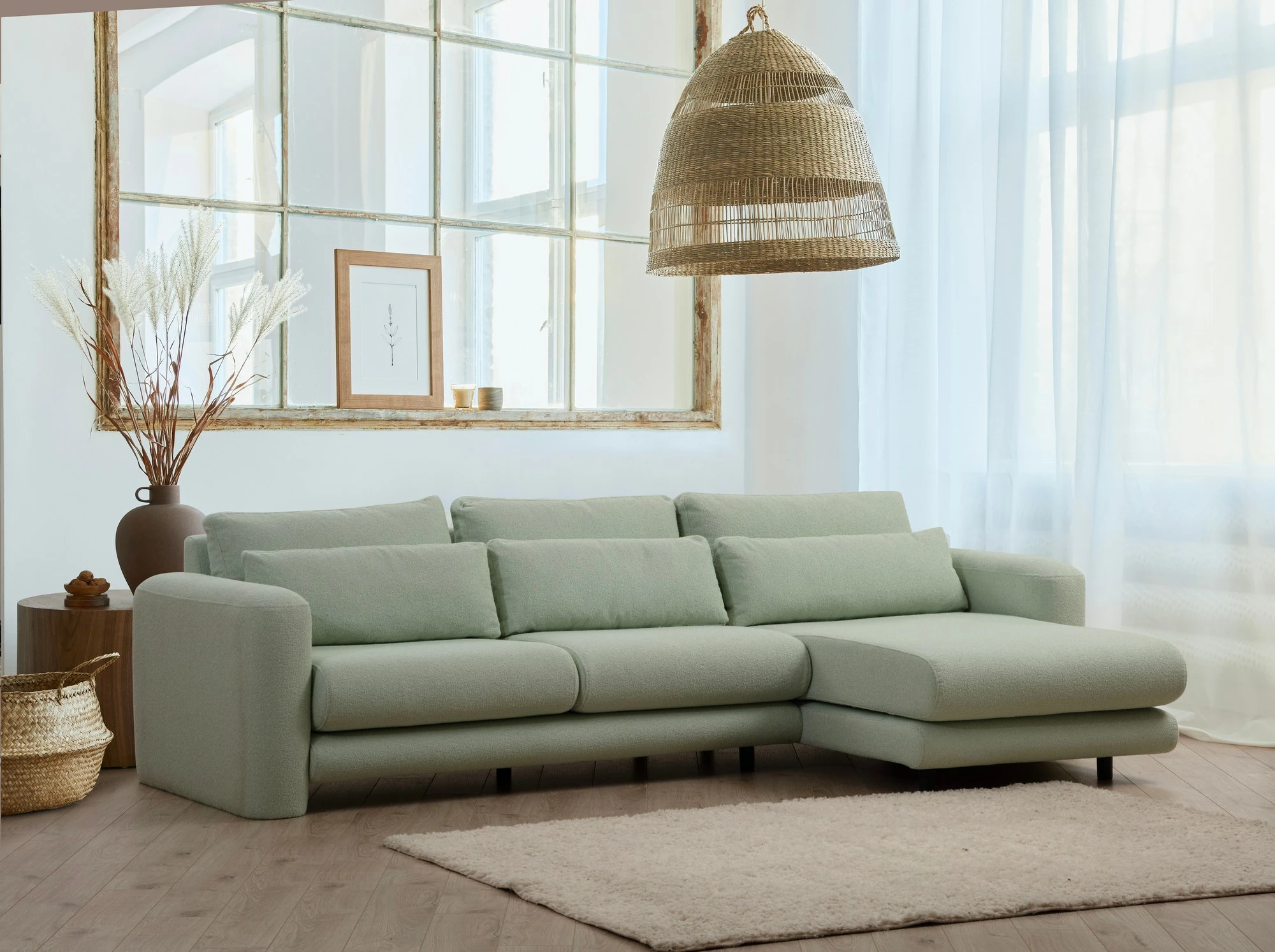 Këndare Atelier del Sofa, këndore e djathtë, ngjyrë e gjelbër