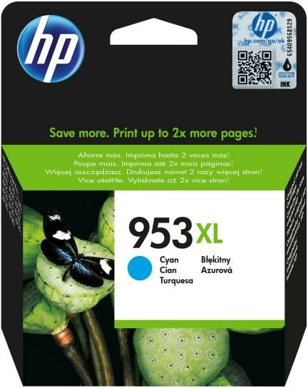Kartush bojë, HP, 953XL F6U16AE, rendiment i lartë, 20 ml, Cyan