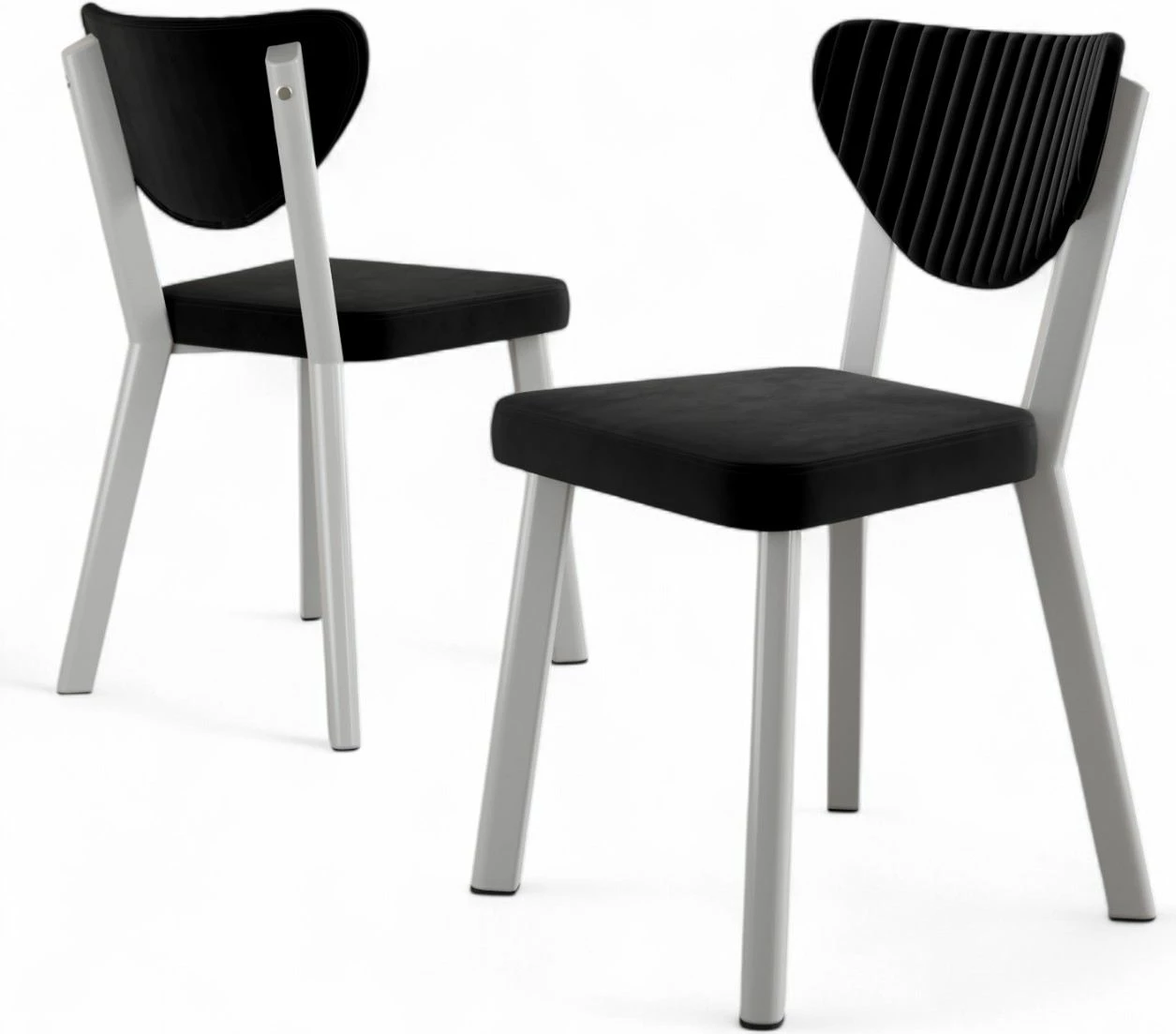 Set karrigesh (4 copë), Hanah Home, Arfe, e zezë, e bardhë