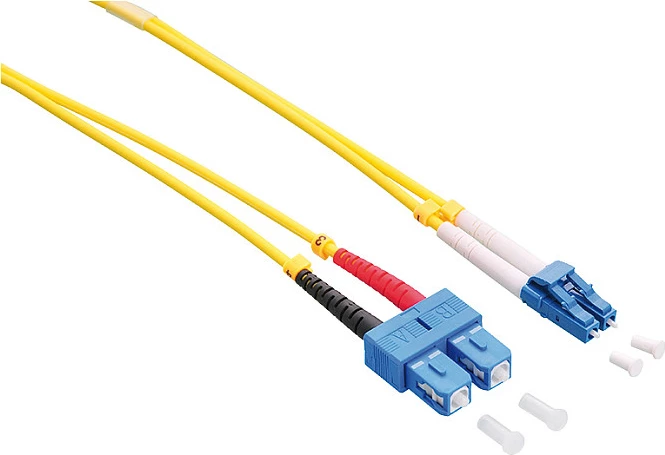 Kabllo patch fibër optike LogiLink OS2 LC/SC, 1m, 9/125µ, duplex, e verdhë
