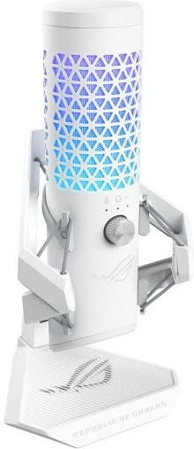 Mikrofon USB, Asus ROG Carnyx (90YH03Z0-BAUA10), kondensator 25 mm, kardioid, 192 kHz/24-bit, i bardhë