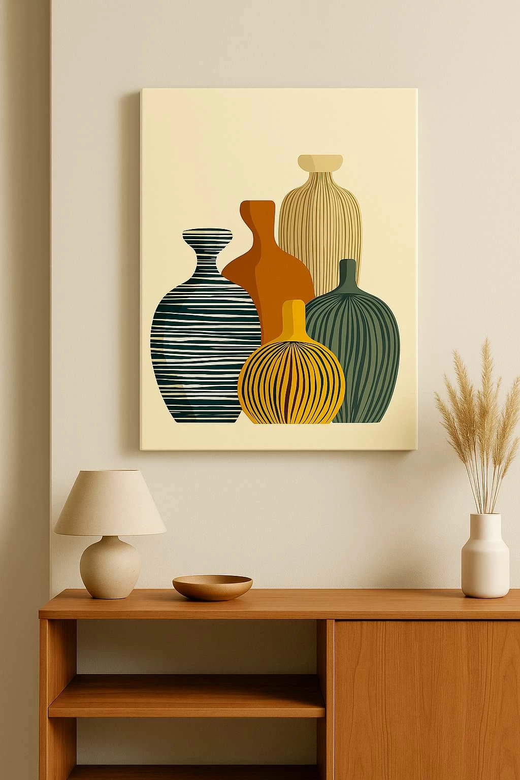 Pikturë dekorative në kanavacë, shumëngjyrëshe, Wallity, Hm_Cnvs26-6, 50x70cm