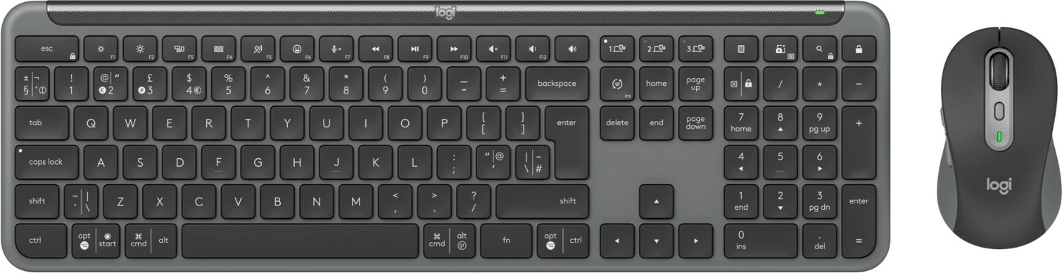 Tastierë me maus Logitech 920-012511, wireless, Bluetooth, QWERTY, graphite