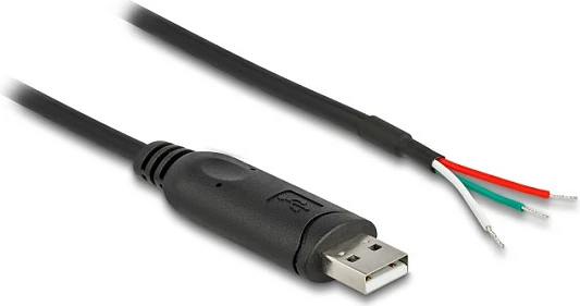 Kabllo adapter DeLOCK USB 2.0 Type-A në RS-485, 0.5 m, 3 fije të hapura, e zezë