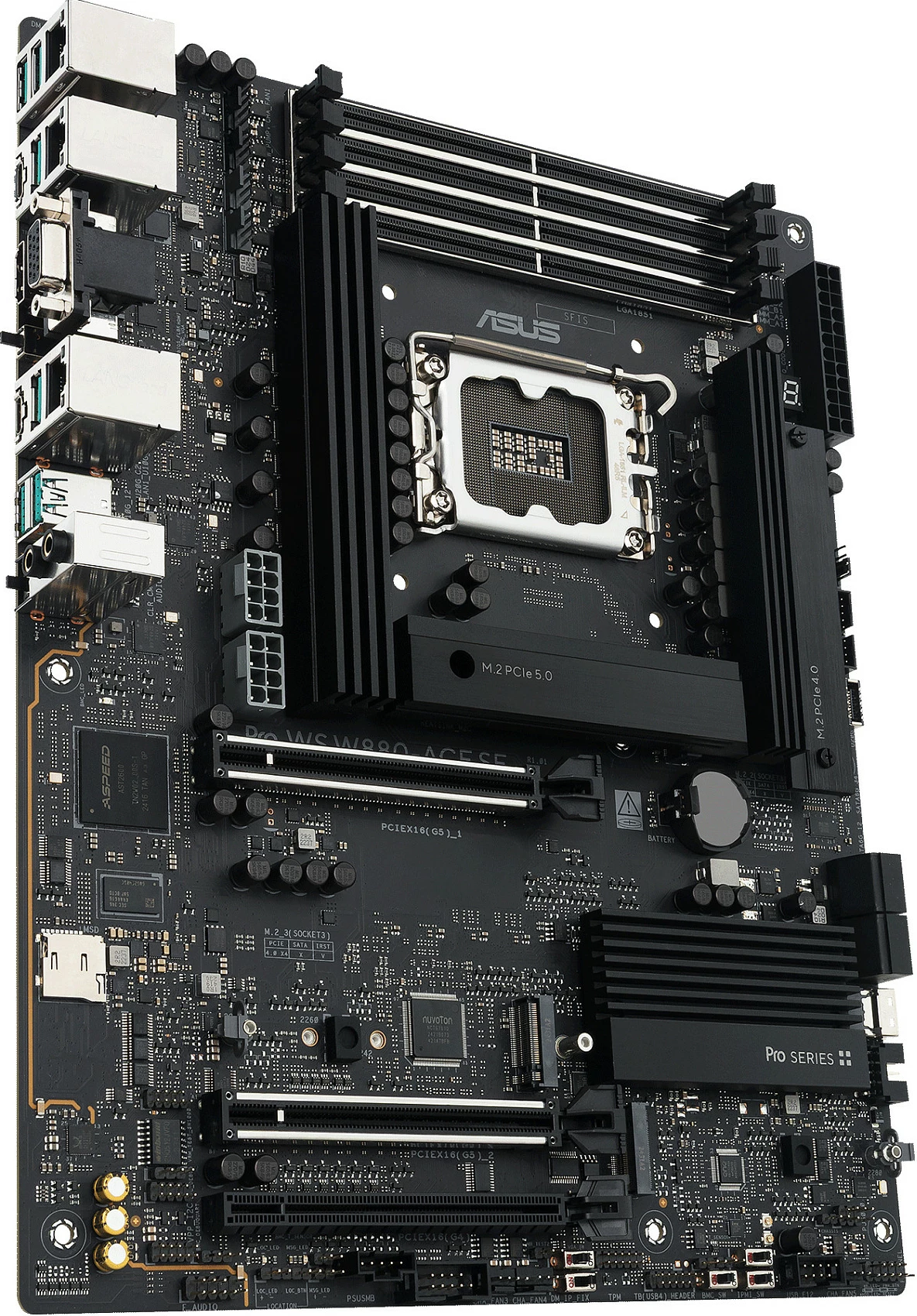 Pllakë amë ASUS Pro WS W880-ACE SE, LGA 1851, DDR5 deri 256GB, PCIe 5.0, Thunderbolt 4, ATX