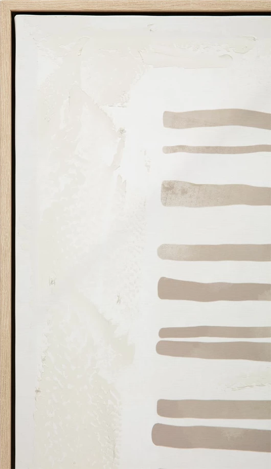 Pikturë dekorative RAYA B me kornizë, kanavacë, bezhë-kafe-dru natyral, 100x100x4cm