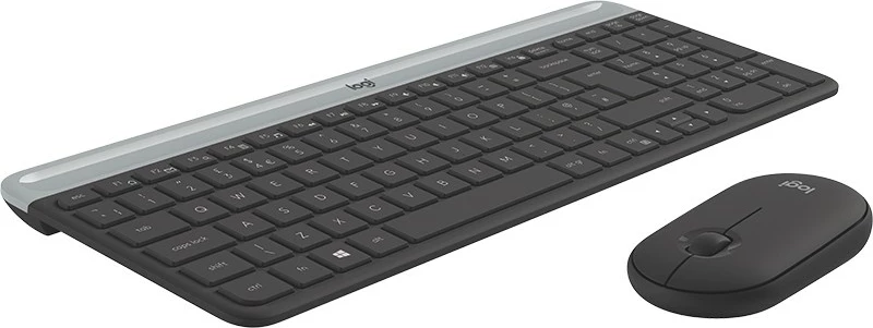 Kasë tastierë + maus Logitech Slim Wireless Combo, Nordic QWERTY, RF Wireless, e zezë
