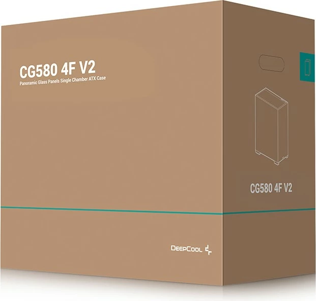 Kasë Deepcool CG580 4F V2, Midi Tower, xham i temperuar, RGB, e zezë