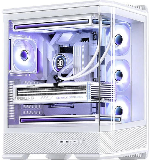 Kasë Jonsbo D400, Midi Tower ATX, Tempered Glass, e bardhë