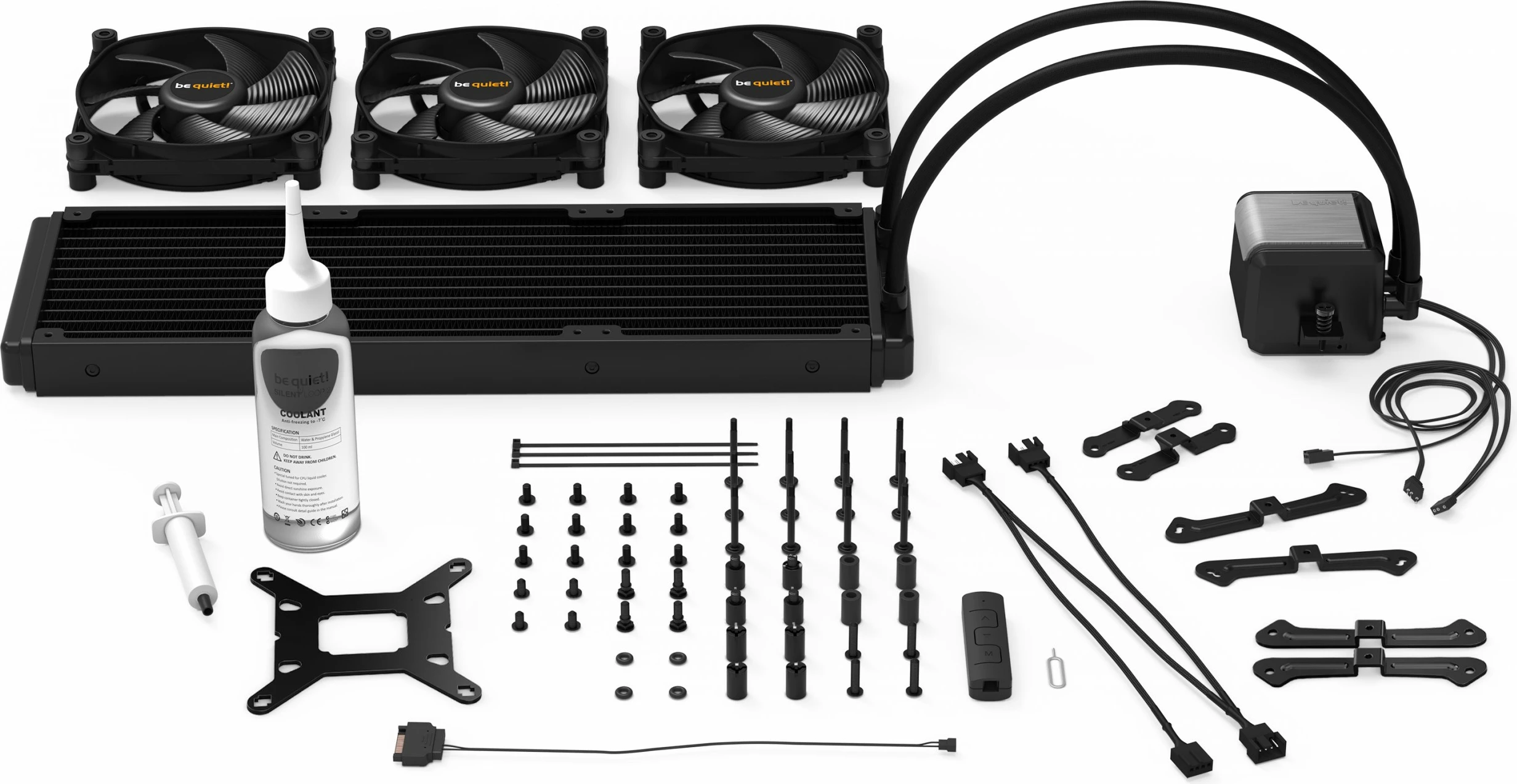 Ftohës uji Be Quiet! Silent Loop 2 360mm, 3 x 120mm PWM fan, për Intel dhe AMD, i zi