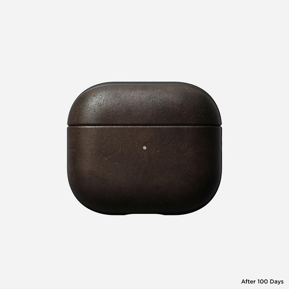 Mbështjellës për AirPods Nomad AirPods V3, lëkurë origjinale, për AirPods (Gjenerata 3), kafe Rustic Brown