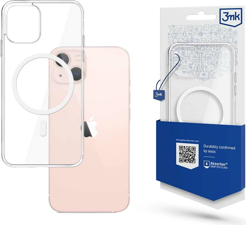 Mbështjellës 3mk MagCase për iPhone 13, kompatibil me MagSafe, Transparent
