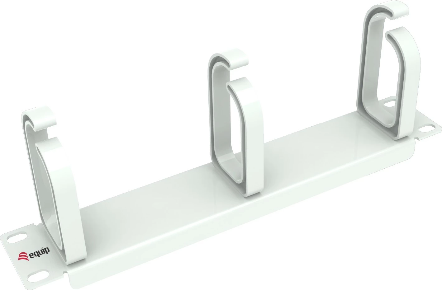 Panel menaxhimi kabllosh Equip 10" 1U, 3 unaza plastike, gri e çelët