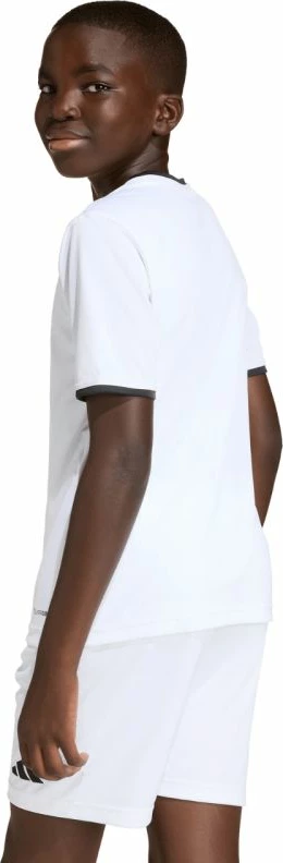 Fanellë futbolli për fëmijë adidas, e bardhë dhe e zezë