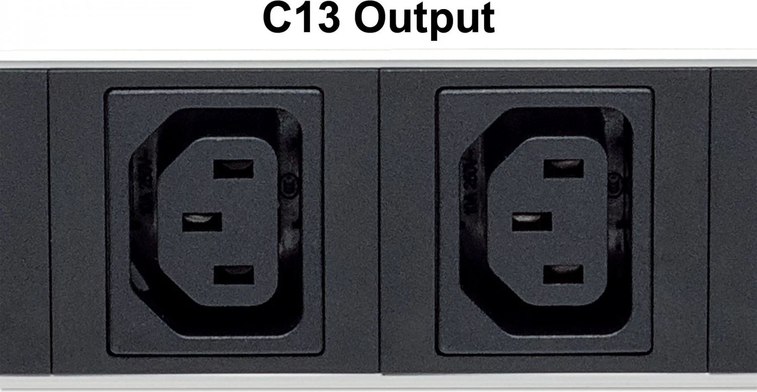 PDU Rack 1U Intellinet me ndërrues, zi-argjendtë