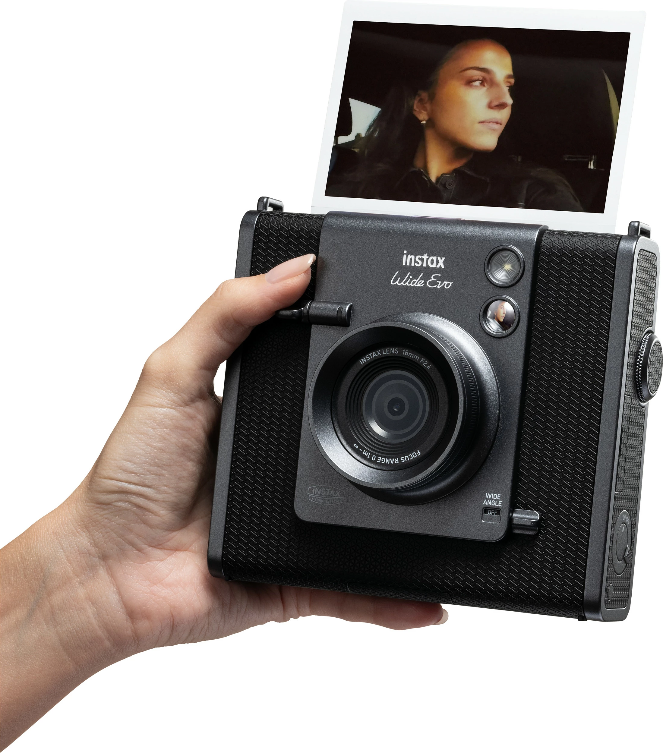 Kamerë instant hibride Fujifilm instax WIDE Evo, Bluetooth 5.1, bateri Li-Ion, e zezë