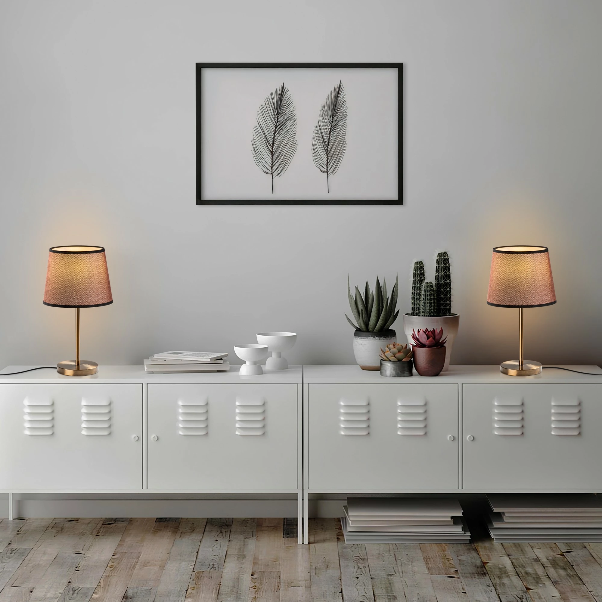 Set llamba tavoline (2 copë), Opviq, abajur, 5103