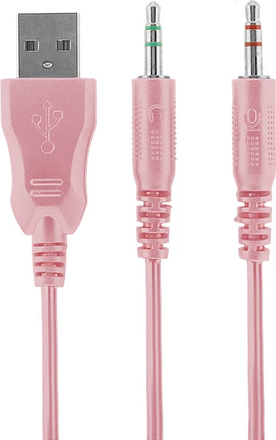 Kufje gaming Deltaco Gaming Stereo, LED, rozë