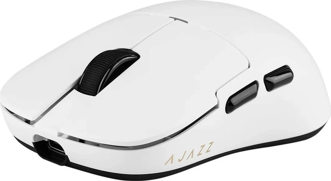 Maus pa kabllo Ajazz AJ159 APEX, 42,000 DPI, 8,000 Hz, Dock karikimi, i bardhë
