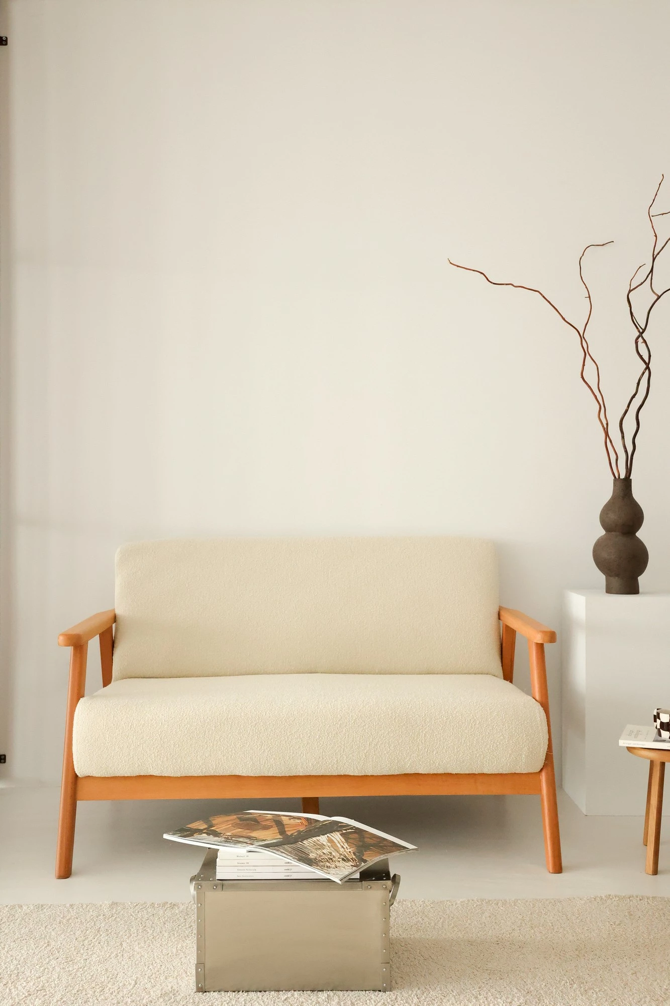 Divan dy ulëshe Atelier del Sofa, Nika, i bardhë