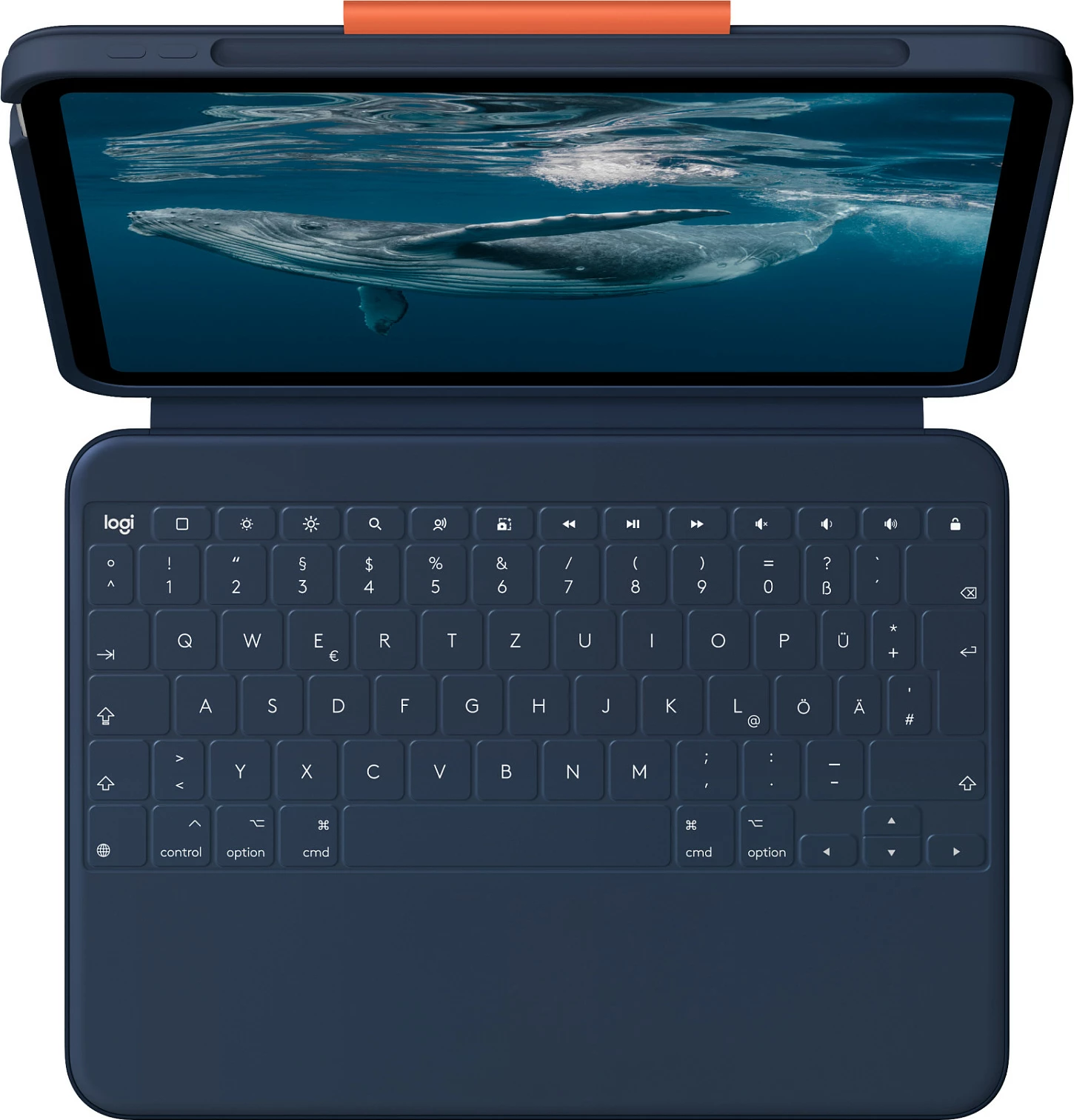 Kasë me tastierë Logitech Rugged Combo 4c, layout DE, Classic Blue