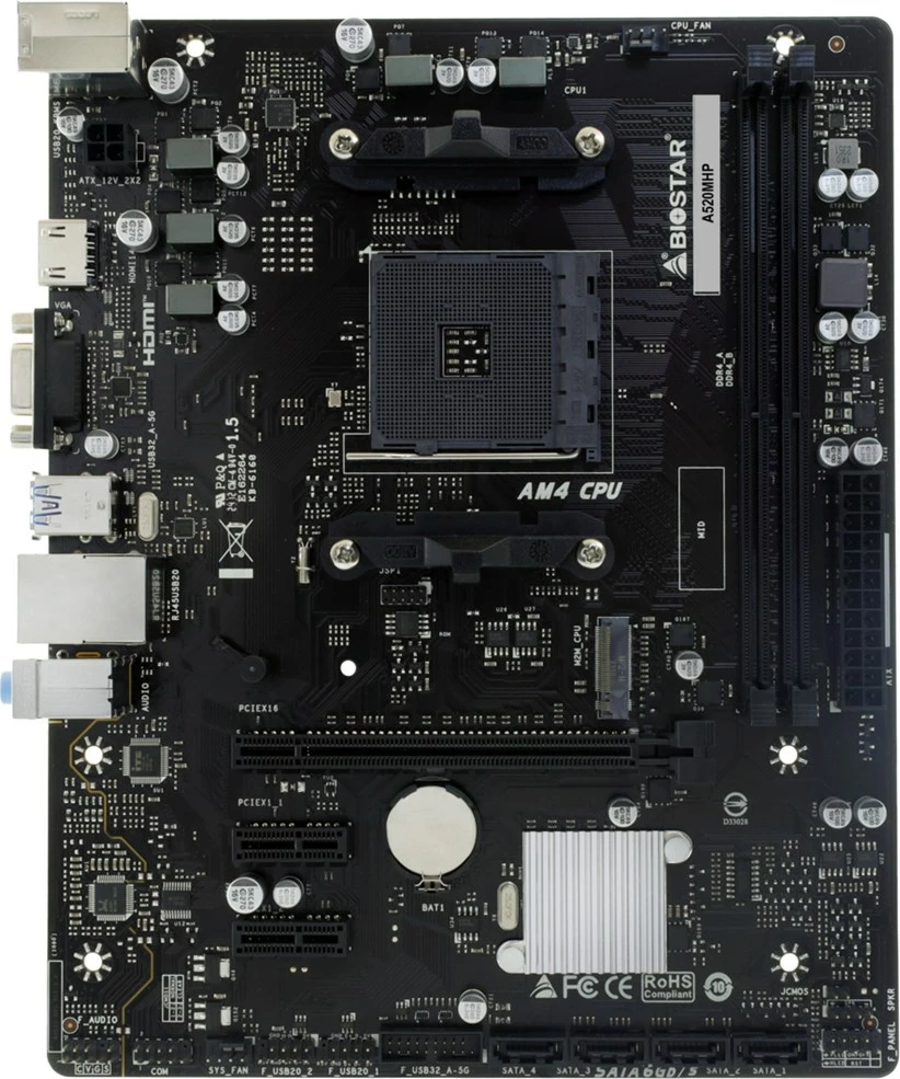 Pllakë amë Biostar A520MHP, Socket AM4, micro ATX