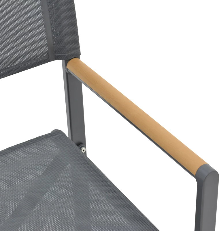 Karrige regjisori Mabu, ngjyrë e errët gri, alumin, 56x48x86cm