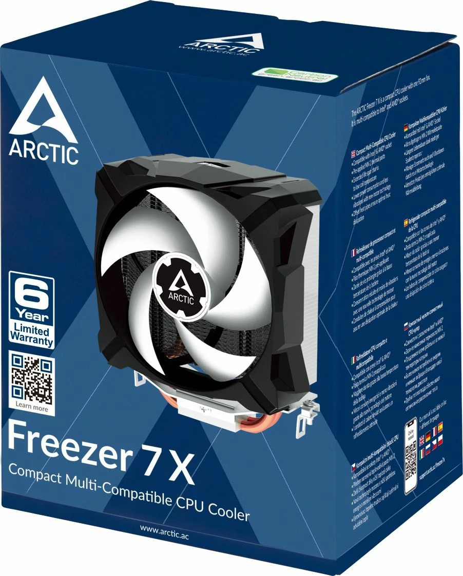 Ftohës CPU Arctic Freezer 7 X ACFRE00089A, 92 mm, Intel 1150/1151/1155/1156/1200, zi/bardhë