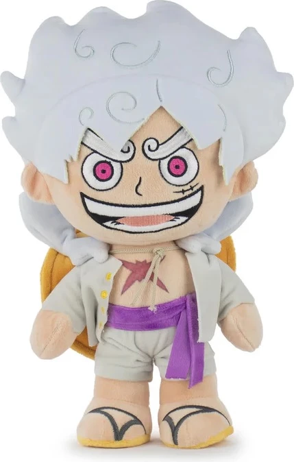 Lodër pelushi Barrado One Piece Luffy Gear 5 34 cm, multicolor