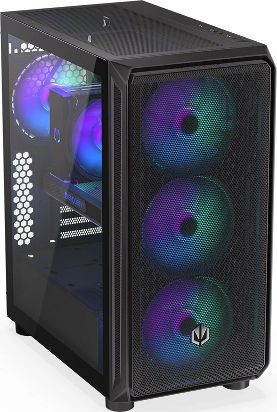 Kasë Endorfy Arx 500 ARGB EY2A011 Midi Tower ATX me xham të temperuar, 4x 140mm PWM ARGB fanë, Black