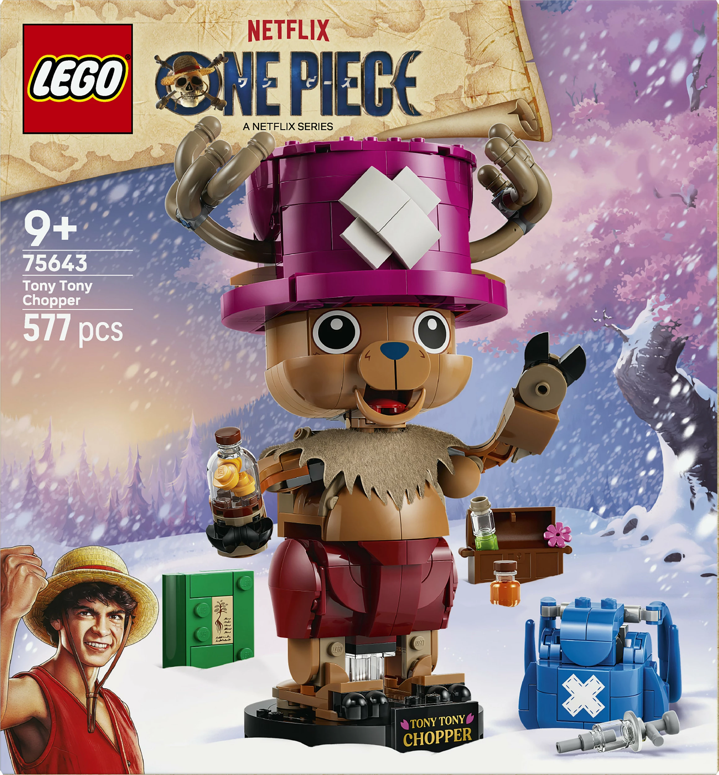 Set LEGO One Piece 75643 Tony Tony Chopper, 577 copë, 9+, shumëngjyrësh