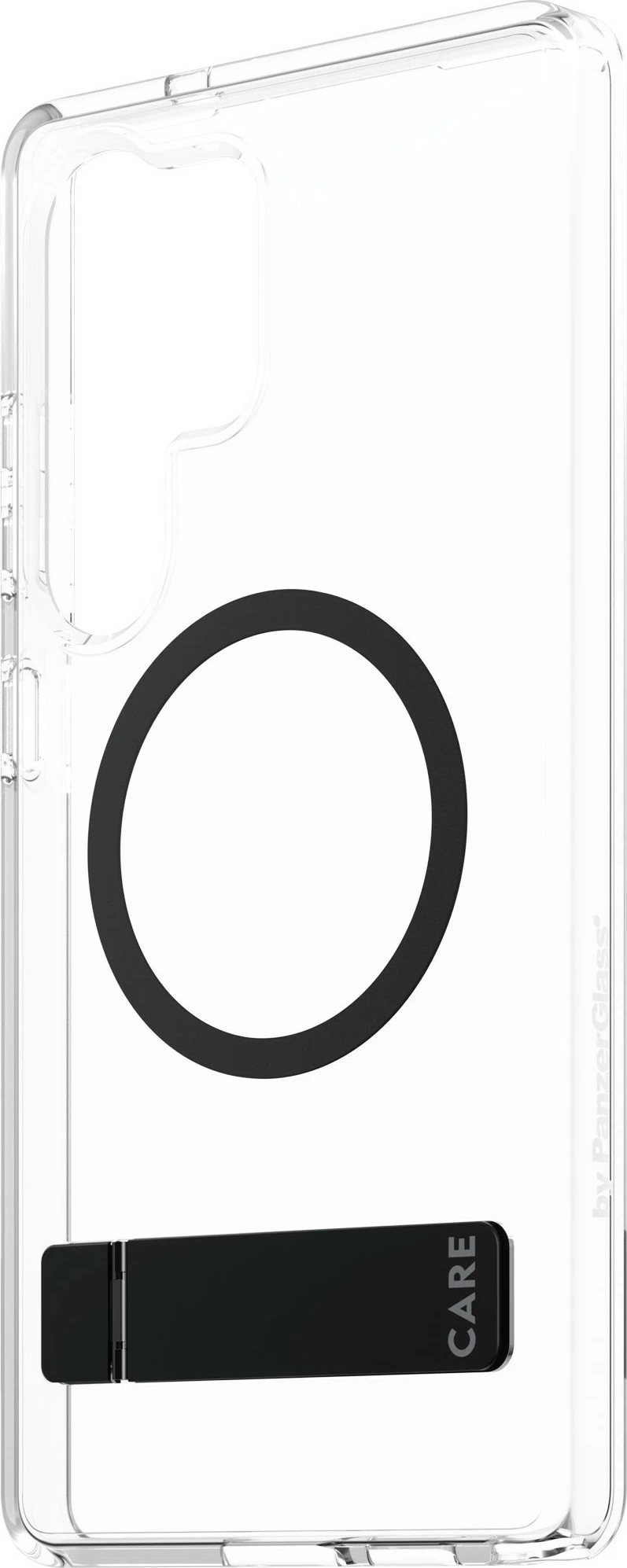 Mbështjellës PanzerGlass CARE Feature Case me kickstand & QI për Galaxy S25 Ultra, transparent