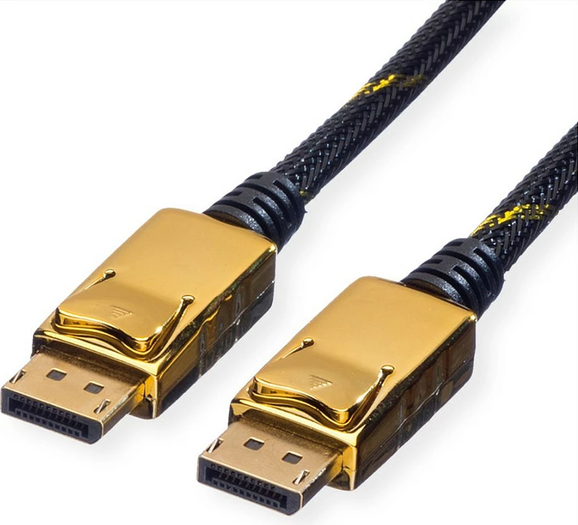 Kabllo DisplayPort ROLINE GOLD DP-DP, 2 m, 4K@60Hz, e zezë/ari