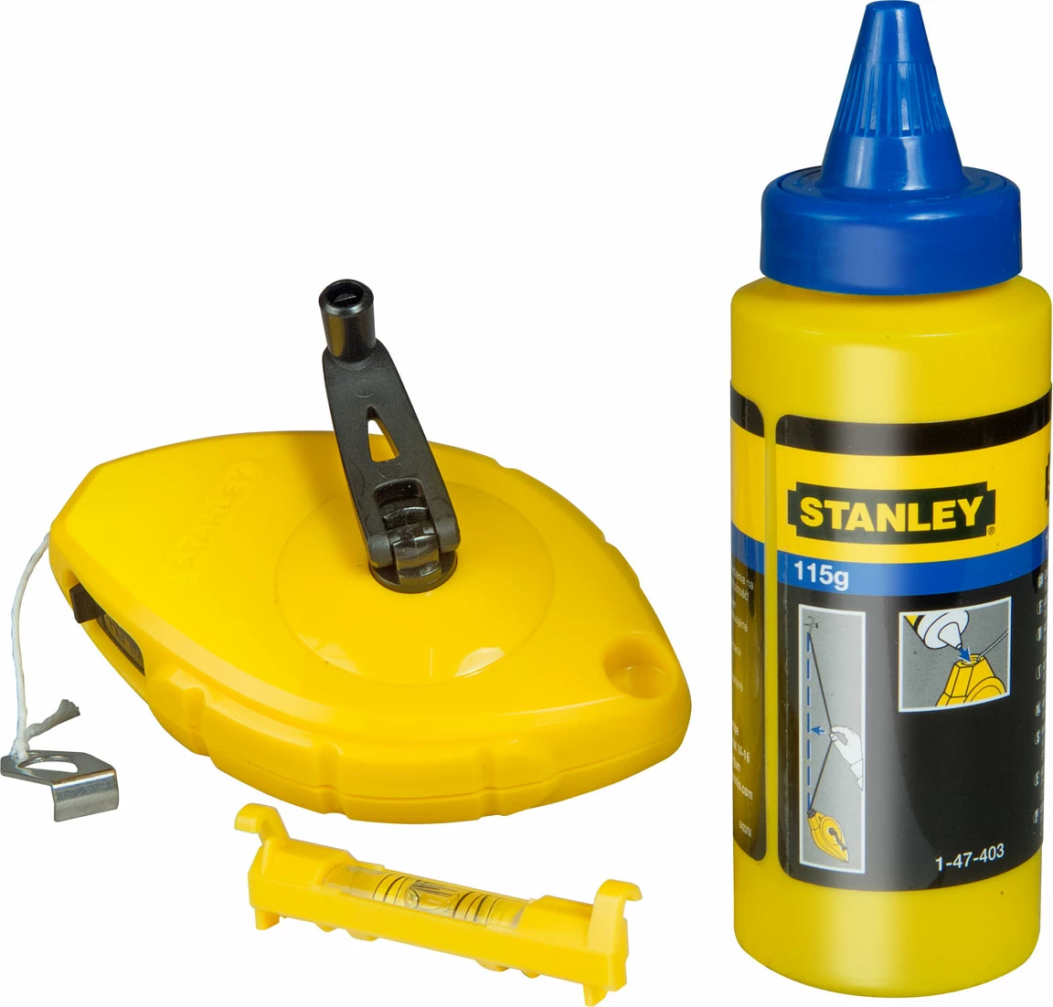 Fije shënimi me shkumës Stanley FatMax LX 0-47-443 30 m, shkumës 115 g, nivel, blu