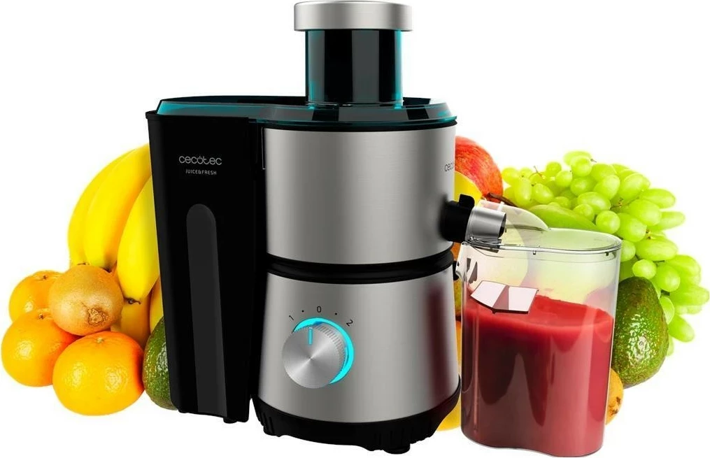 Shtrydhëse frutash Cecotec Juice&Fresh 400 Titan, 400W, inox, e zezë