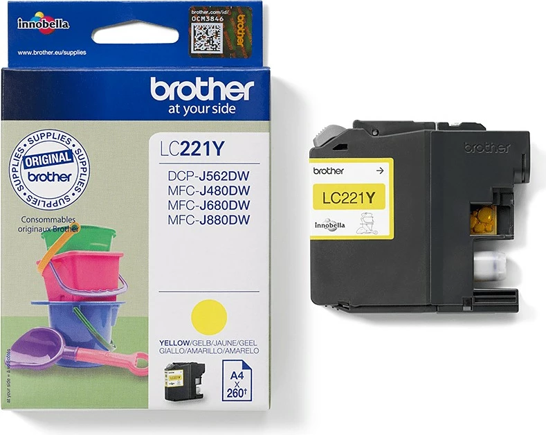 Toner Brother LC221Y, 260 faqe, Ngjyrë e verdhë