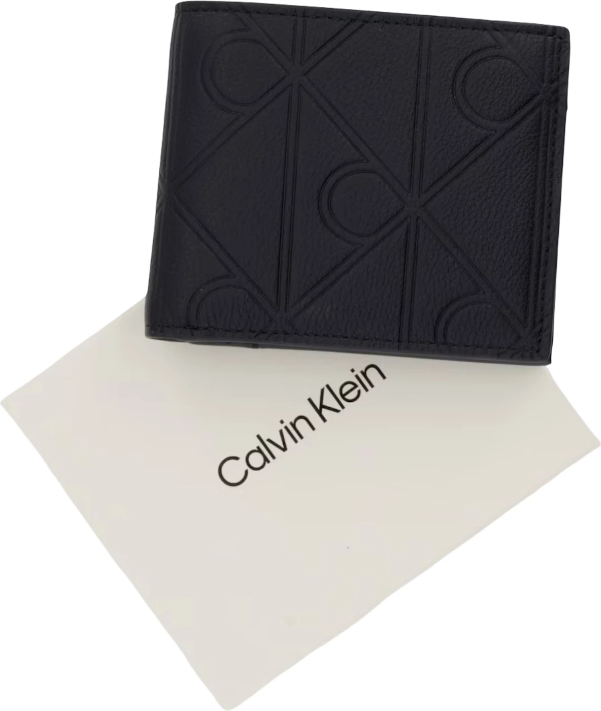 Portofol për meshkuj Calvin Klein XL Emblem AOP Emboss Billfold LV04D1175G, i zi