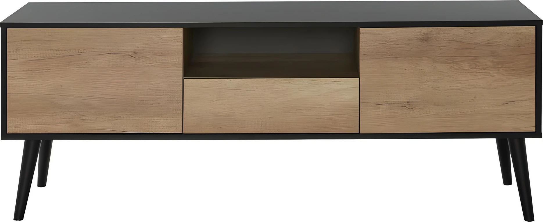 Komodë për TV Hanah Home, Tvr-921-Et-1, ngjyrë e zezë dhe taupe