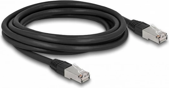Kabllo rrjeti DeLOCK Cat6a S/FTP 3 m, outdoor, RJ45, e zezë