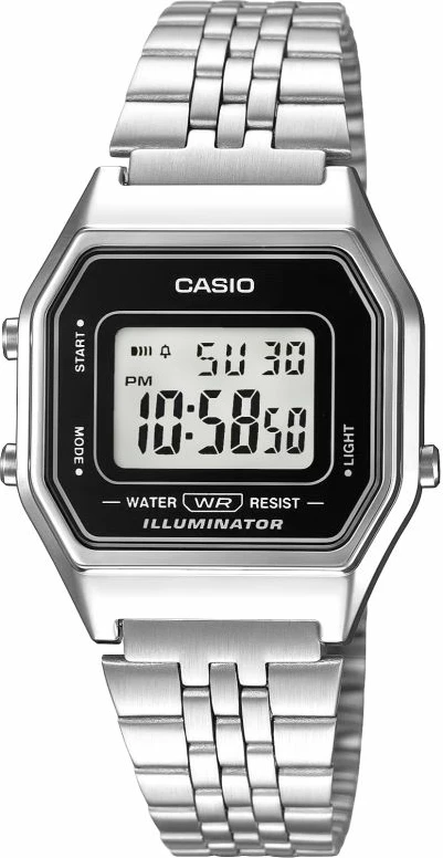 Orë dore për femra CASIO, argjendi