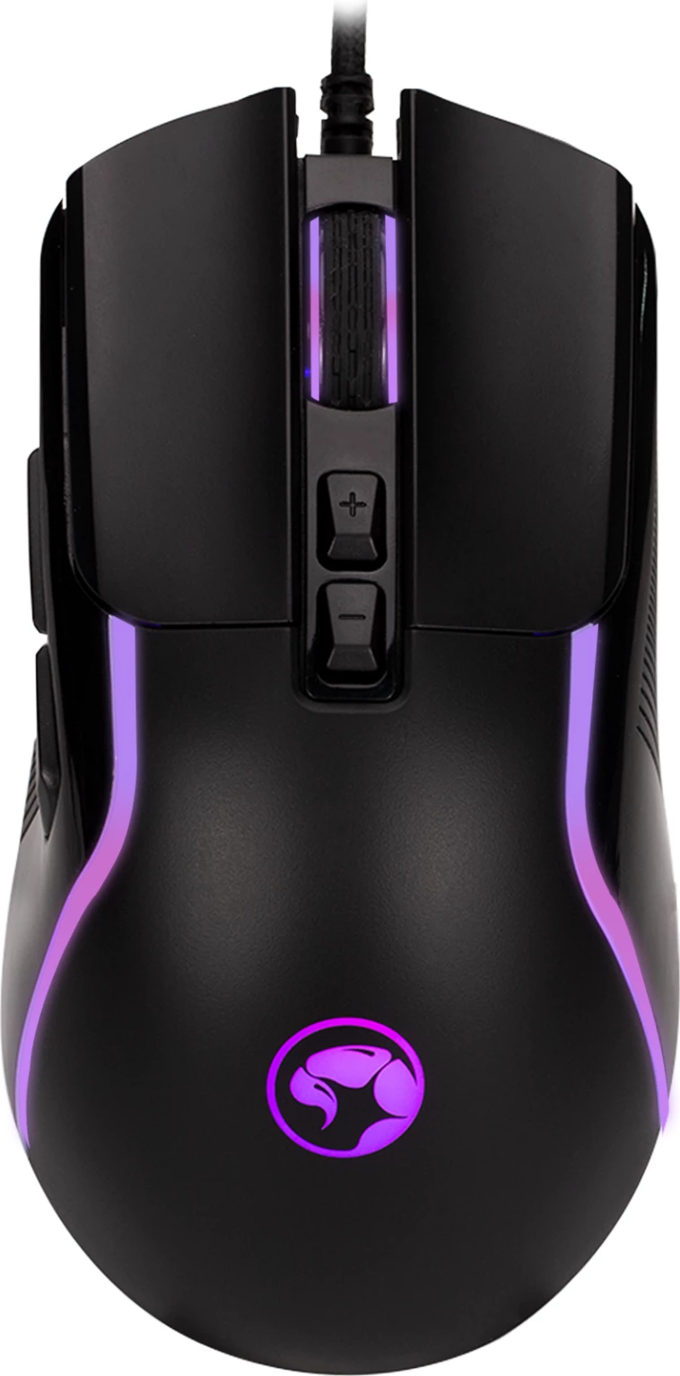 Maus Marvo M292 me kabllo 8000 DPI, 7 butona programues, ndriçim RGB, kabllo e thurur 1.5 m, e zezë