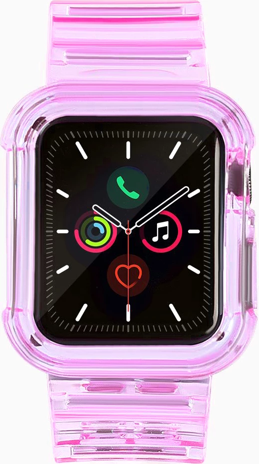 Rrip dhe mbështjellës Hurtel për Apple Watch 4/5/6/SE 44mm, Rozë