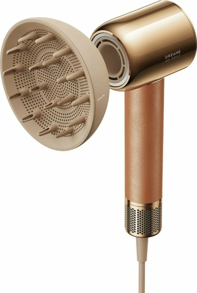 Tharëse flokësh Dreame Miracle, 1600W, ekran LCD, 4 nivele nxehtësie, gold