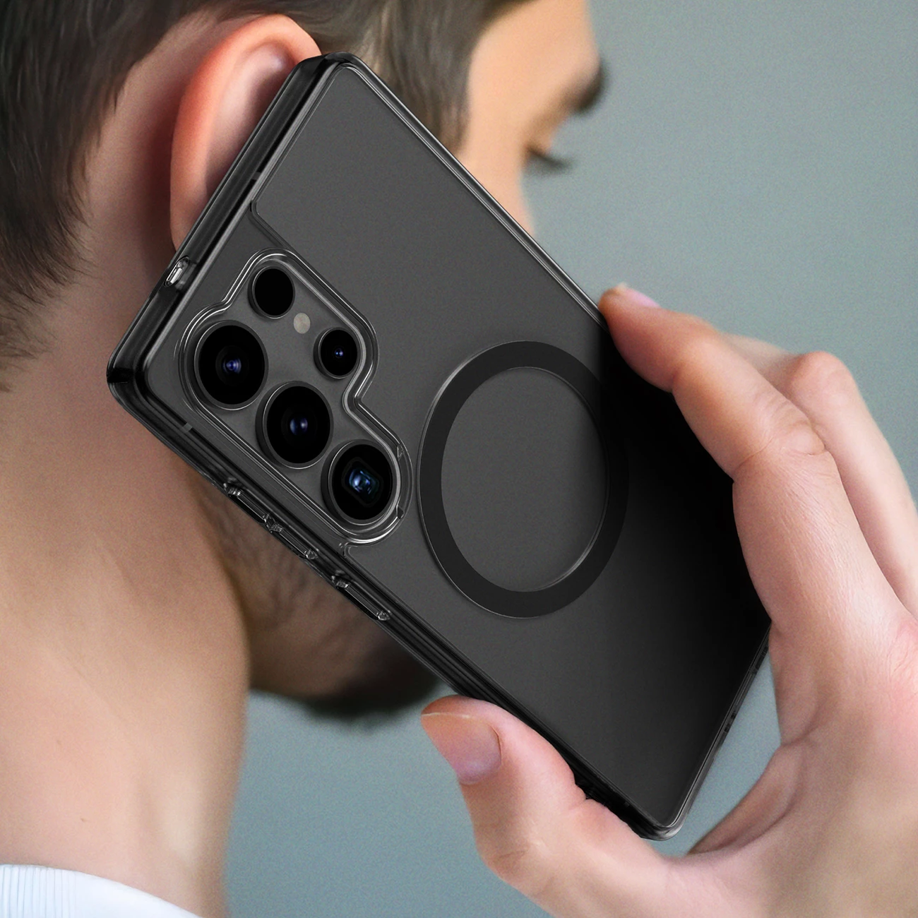 Mbështjellës AmazingThing Minimal Mag me unazë magnetike për Samsung Galaxy S25 Ultra, i zi