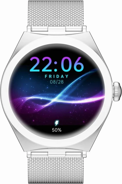 Smartwatch Gravity për femra, argjend